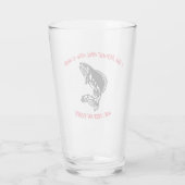 私は魚の姦淫は懸命... -魚釣りビール タンブラーグラス (裏面)