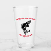 私は魚の姦淫は懸命... -魚釣りビール タンブラーグラス (正面)