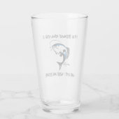 私は魚の姦淫は懸命... -魚釣りビール タンブラーグラス (裏面)