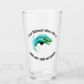 私は魚の姦淫は… -魚釣りビール タンブラーグラス (正面)