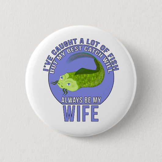 私は魚をたくさん釣った 缶バッジ (正面)