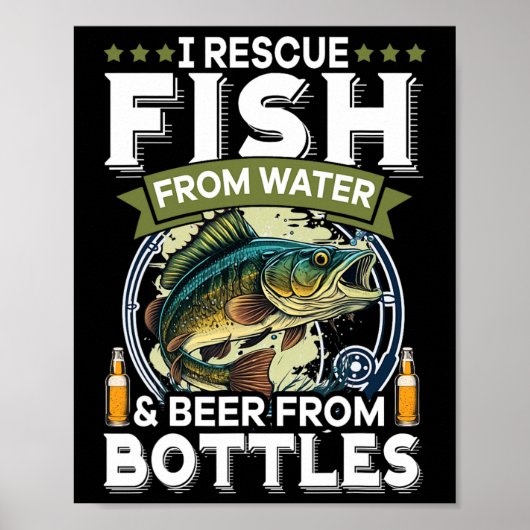 私は魚を水から、ビールをボトルから救う ポスター (正面)