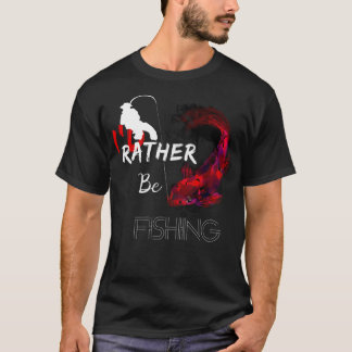 私は魚釣りおもしろいの漁師の方が良い Tシャツ