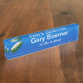 「私は魚釣りになりたい」アクリルネームプレートデスク デスクネームプレート (側面)