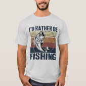 私は魚釣りになるおもしろい魚釣りことわざ Tシャツ (正面)