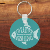 私は魚釣りになる – かわいい魚のデザイン キーホルダー (正面)