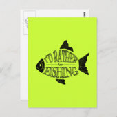 私は魚釣りになる – かわいい魚のデザイン ポストカード (正面/裏面)