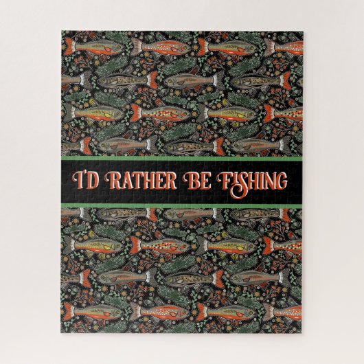 私は魚釣りの淡水ブルクトウになりたい ジグソーパズル (縦)