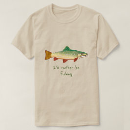 私は魚釣りスローガンのマスの魚の芸術である Tシャツ