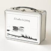 私は魚釣りボートの弁当箱になりたい メタルランチボックス (正面)