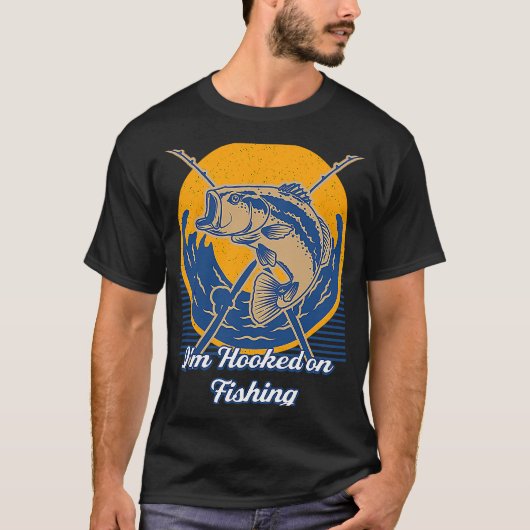 私は魚釣りレイクフィッシャーマンラグーンフィッシュに夢中 Tシャツ (正面)