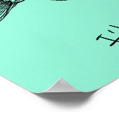 私は魚釣りヴィンテージ魚になる ポスター (角)