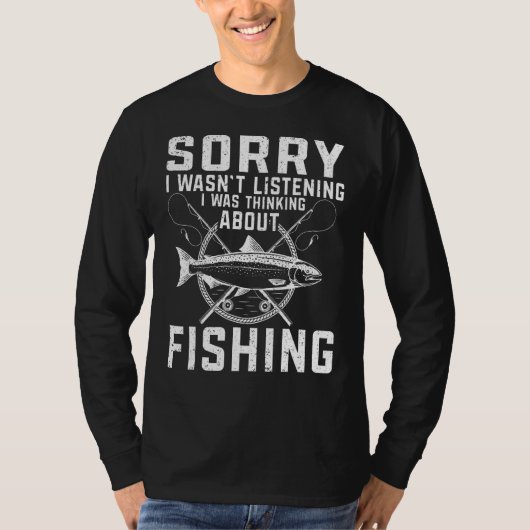 私は魚釣り考える魚釣り2について Tシャツ (正面)