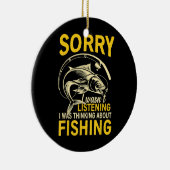 私は魚釣り考え魚釣りについておもしろい セラミックオーナメント (右)