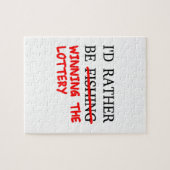 私は魚釣り...宝くじに当たること ジグソーパズル (横)