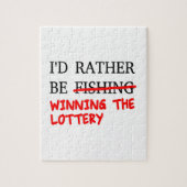 私は魚釣り...宝くじに当たること ジグソーパズル (縦)