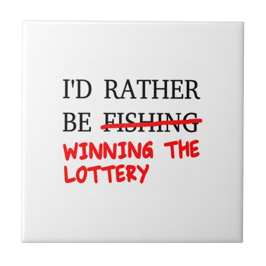 私は魚釣り...宝くじに当たること タイル (正面)