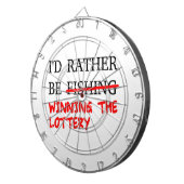 私は魚釣り...宝くじに当たること ダーツボード (正面右)