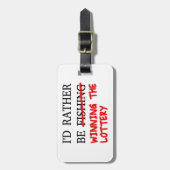 私は魚釣り...宝くじに当たること ラゲッジタグ (正面縦)