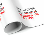 私は魚釣り...宝くじに当たること ラッピングペーパー (ロールコーナー)