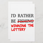 私は魚釣り...宝くじに当たること 便箋 (正面/裏面)