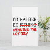 私は魚釣り...宝くじに当たること 便箋 (スタンド正面)