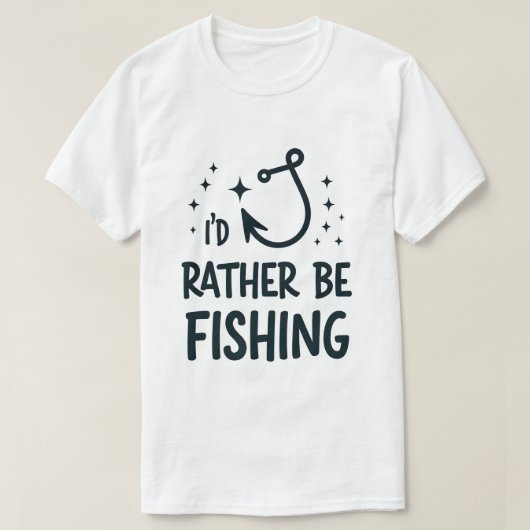 私は魚釣り Tシャツ (デザイン正面)