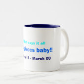 私は魚類のベビーです!! ツートーンマグカップ (正面右)