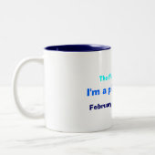 私は魚類のベビーです!! ツートーンマグカップ (左)