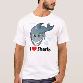 私は鮫を愛します Tシャツ