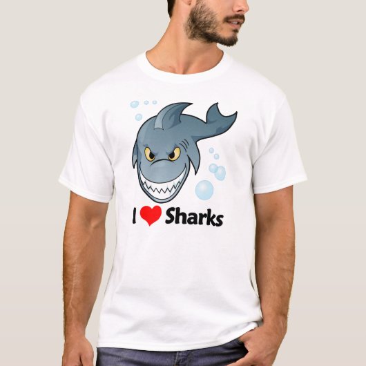 私は鮫を愛します Tシャツ (正面)
