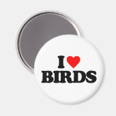 私は鳥が大好きだ マグネット (正面/裏面)