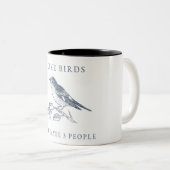 私は鳥が好き&多分3人コーヒーマグ ツートーンマグカップ (正面右)