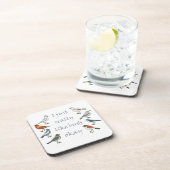 私は鳥が本当に好きTシャツバードウォッチャー コースター (右側)