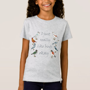 私は鳥が本当に好きTシャツバードウォッチャー Tシャツ