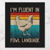私は鳥の言葉チキンが堪能だ ワインラベル (シングルラベル)