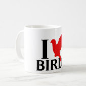 私は鳥を愛します コーヒーマグカップ (正面左)
