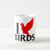 私は鳥を愛します コーヒーマグカップ (中央)