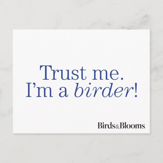 私は鳥屋だ ポストカード (正面)