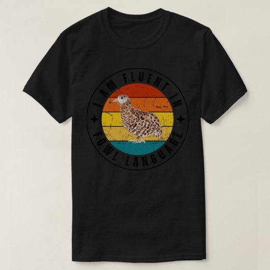 私は鳥語11が堪能だ Tシャツ (デザイン正面)