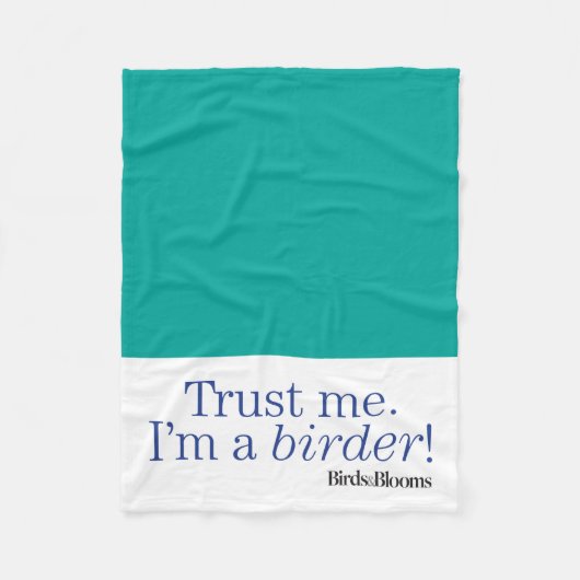 私は鳥類捕獲人です フリースブランケット (正面)