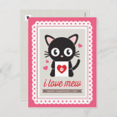 私は鳴きます愛します! Origamiによってバレンタインの郵便はがきを印刷します シーズンポストカード (正面/裏面)