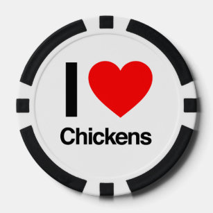 私は鶏が大好きだ ポーカーチップ
