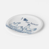 『私は鶏のブルーチキンズデ絵画ルフトが好き素朴だ』 ペーパープレート (アングル)