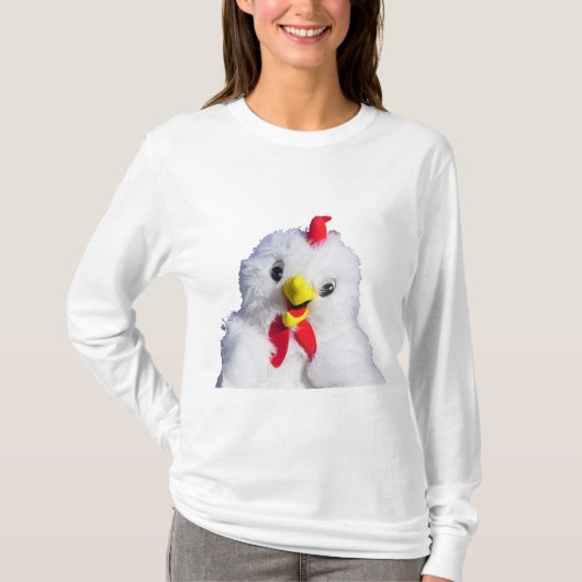 私は鶏の女性のフード付きスウェットシャツを好みます Tシャツ (正面)