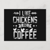 私は鶏やコーヒーが好きだ ポストカード (正面)