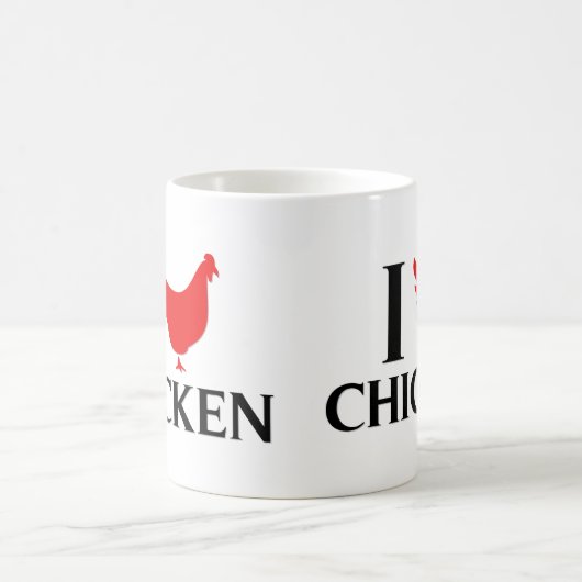 私は鶏を愛します コーヒーマグカップ (中央)