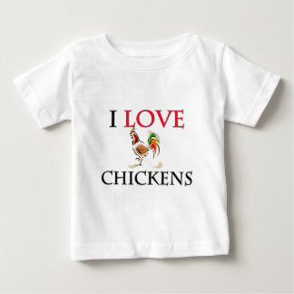 私は鶏を愛します ベビーTシャツ