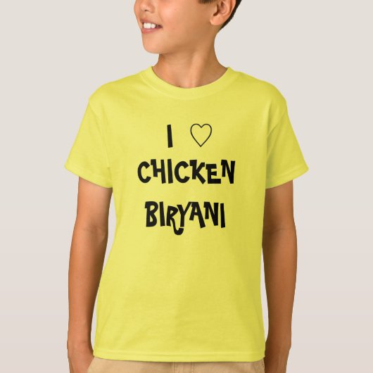 私は鶏BIRYANIを愛します Tシャツ (正面)