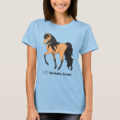 私は鹿皮の馬を潔く愛しかわいらしている Tシャツ (正面)